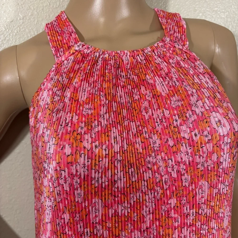 BeachSissi Pink Floral Sleeveless Dress Size M
